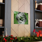 Matte Horizontal Poster — Green Hexagon Botanical Abstract Wall Art