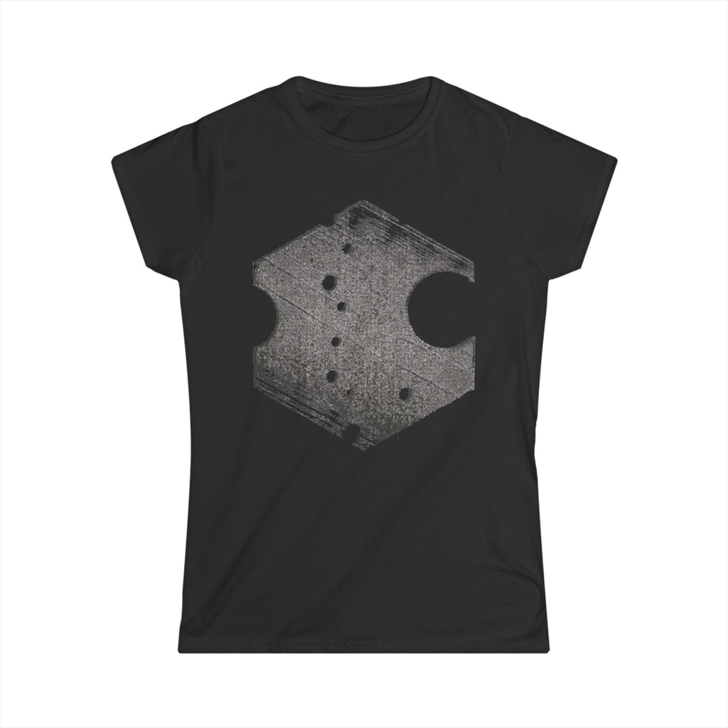 Hexagon Vintage Graphic Tee — Distressed Geometric Women’s T-Shirt