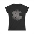 Hexagon Vintage Graphic Tee — Distressed Geometric Women’s T-Shirt