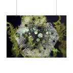 Abstract Green Hexagon Poster — Botanical Geometric Wall Art