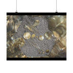 Matte horizontale poster — Abstracte muurdecoratie met water- en steentextuur 