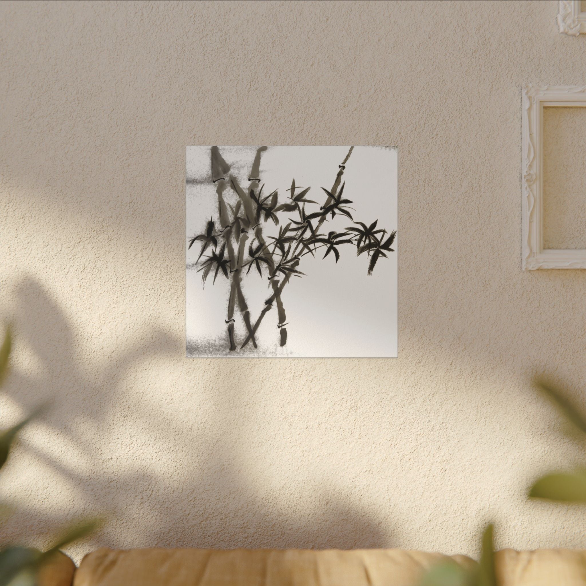 Bamboo Ink Painting Canvas