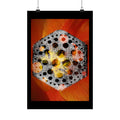 Abstract Hexagon Floral Poster — Matte Vertical Art Print