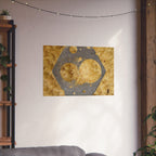 Zeskantmoer Macro Poster | Industriële textuur Matte Horizontale Poster 