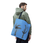 Botanical Sketch Tote Bag — Minimal Blue Wildflower Print