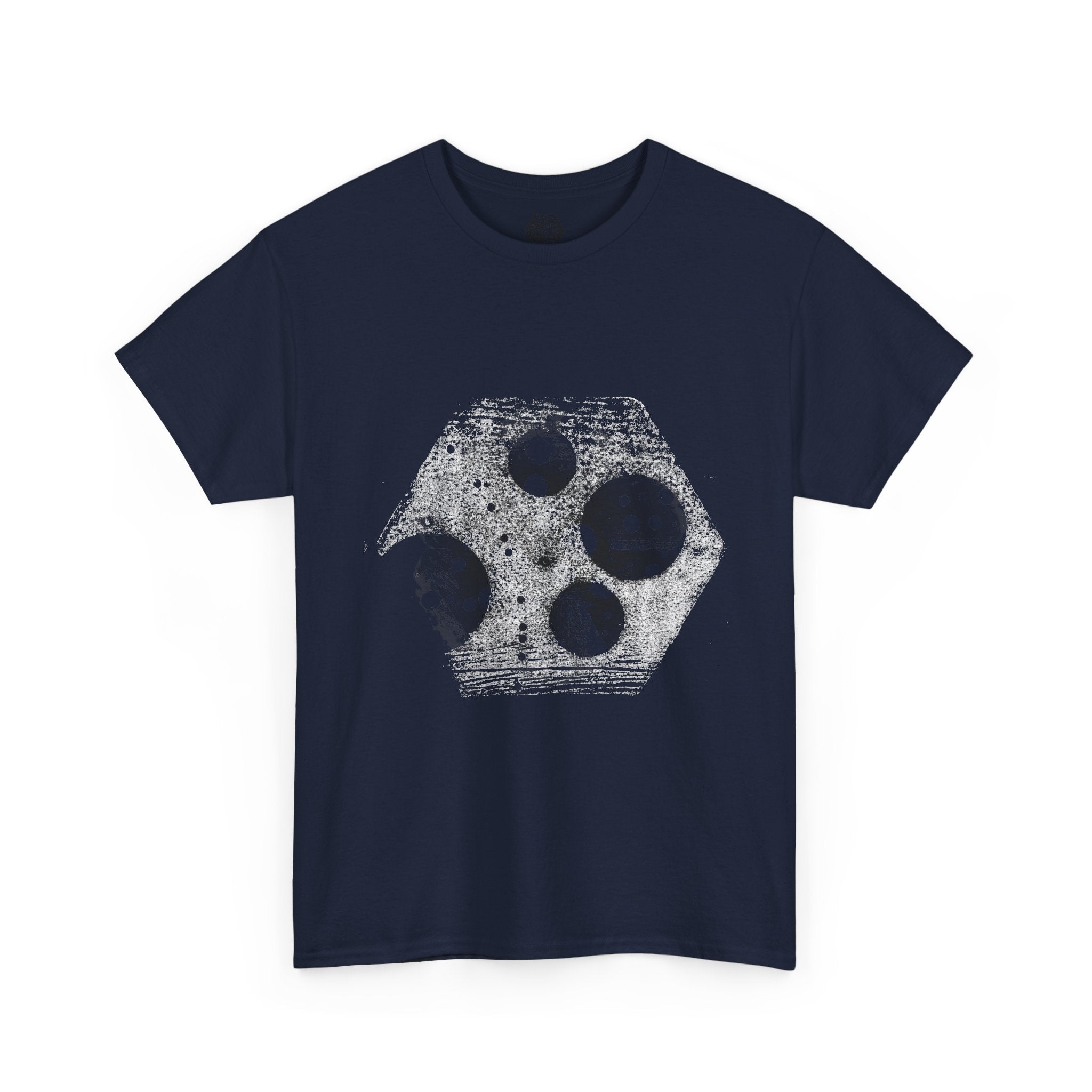 Hex Moon Graphic Tee — Distressed Space Cheese Vintage Astronomy T-Shirt