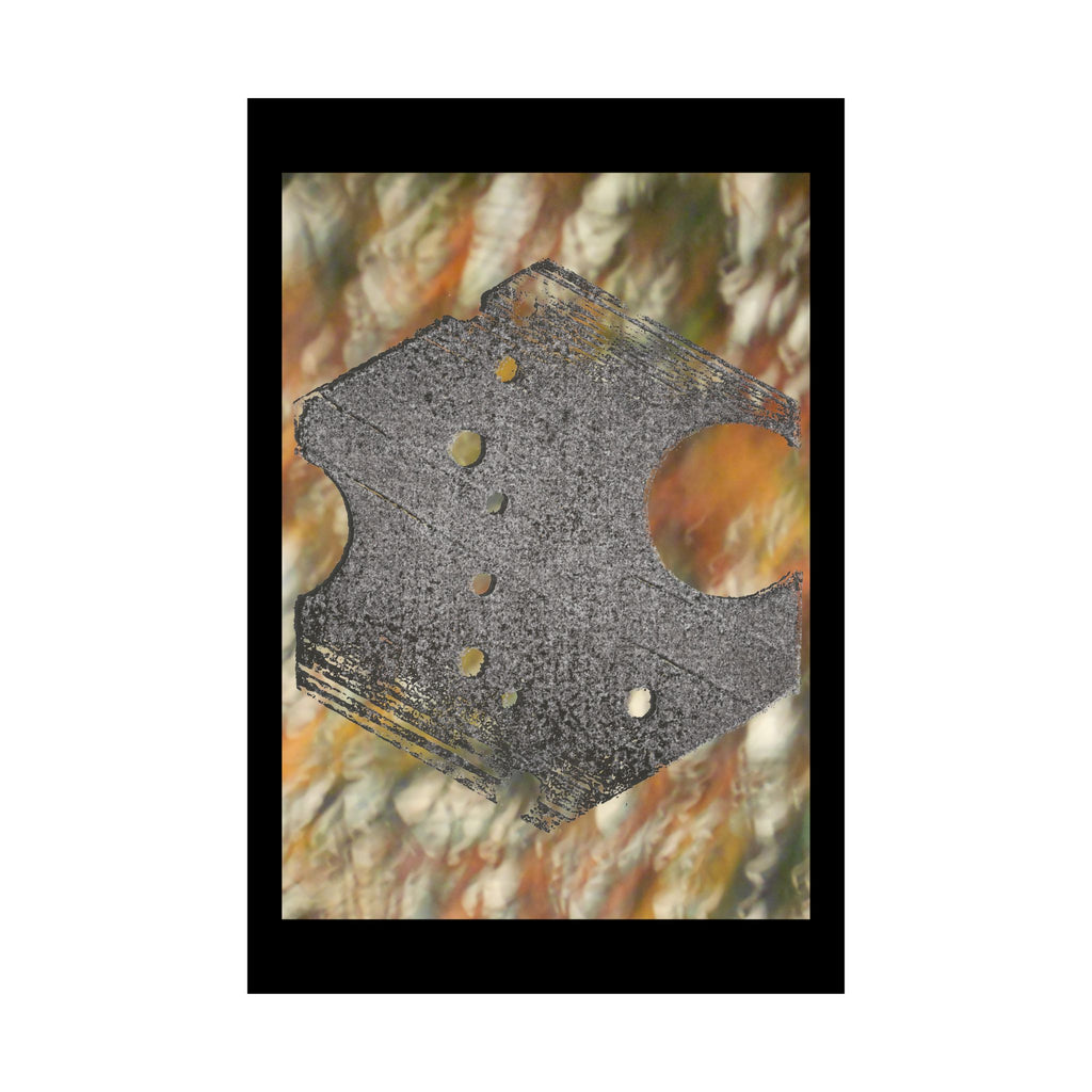Abstract Geometric Hexagon Art Matte Vertical Poster | Textured Earth Tones