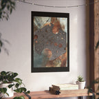 Abstract Rust & Stone Matte Poster — Industrial Geode Wall Art