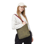 Abstract Olive Mosaic Tote Bag — All-Over-Print Reusable Shopper