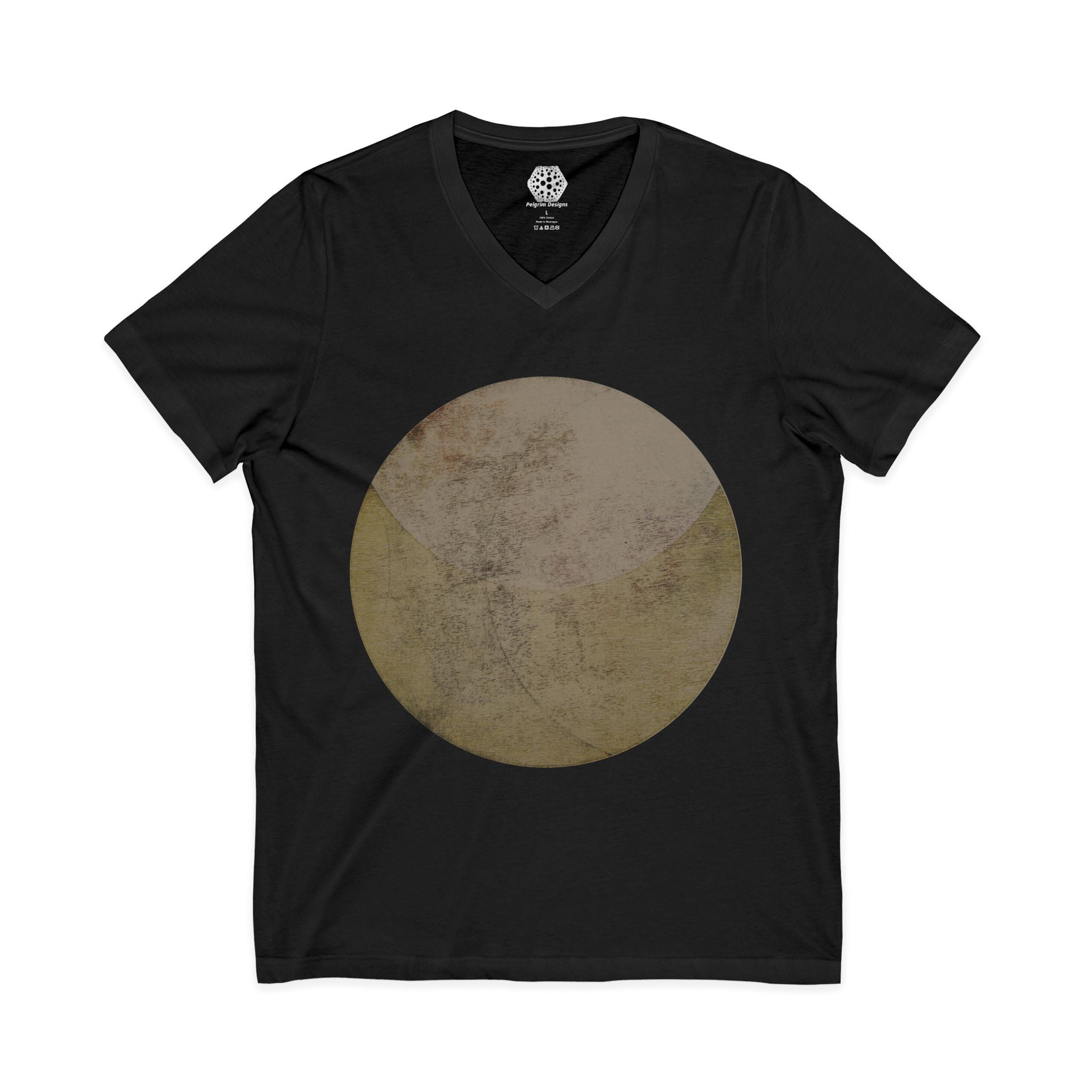Vintage Gold Moon V-Neck Tee