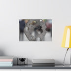 Abstracte industriële metalen textuur matte horizontale poster 