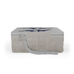 Paper Lunch Bag — Abstract Navy Shark Silhouette Design