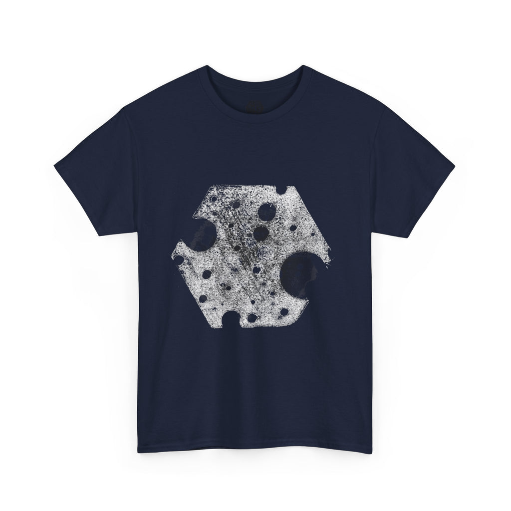 Hex Moon Graphic Tee Design Hex31 — Distressed Space Cheese Vintage Astronomy T-Shirt