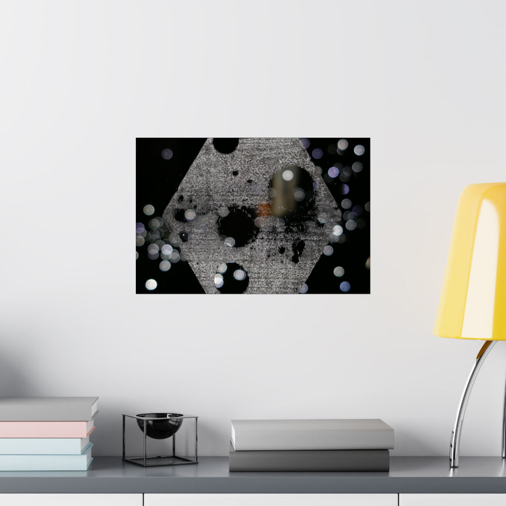 Nachtlampjes Abstracte Zeshoek Bokeh Matte Poster 
