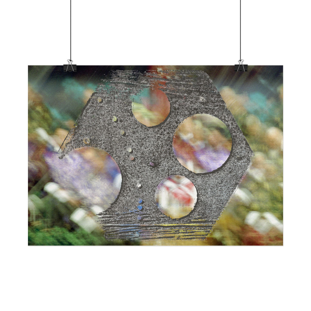 Abstracte geometrische gatenposter | Horizontale poster | Moderne textuur muurdecoratie 