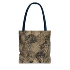 Vintage Hexagon Pattern Tote Bag – Sepia Geometric All-Over Print