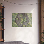 Abstract Seagrass & Stone Matte Horizontal Poster — Coastal Texture Wall Art