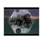 Abstract Hexagon Matte Poster — Grainy Nightscape Wall Art