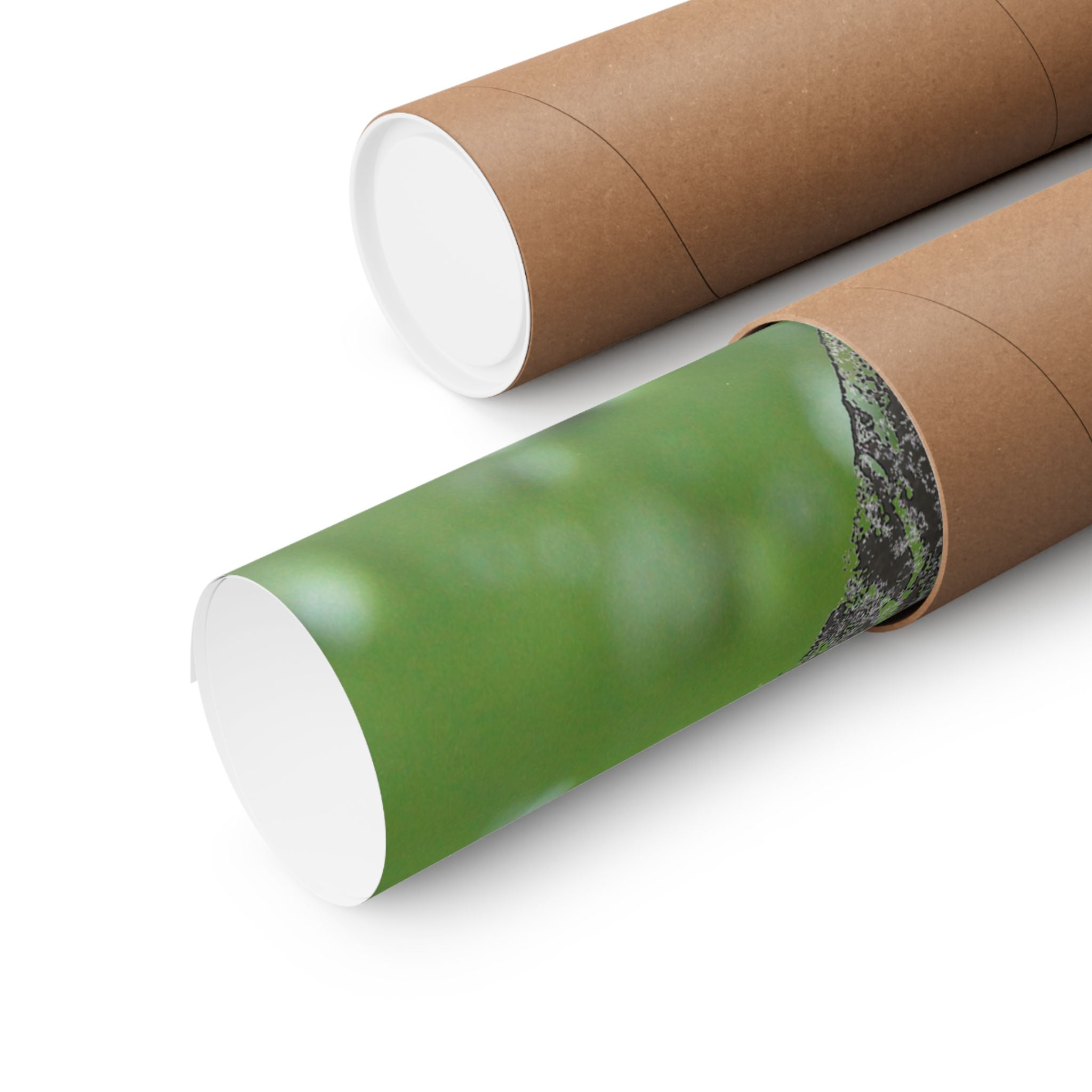 Macroposters met dauwdruppels van bladeren, mat en horizontaal | Muurdecoratie met waterdruppels in de natuur 