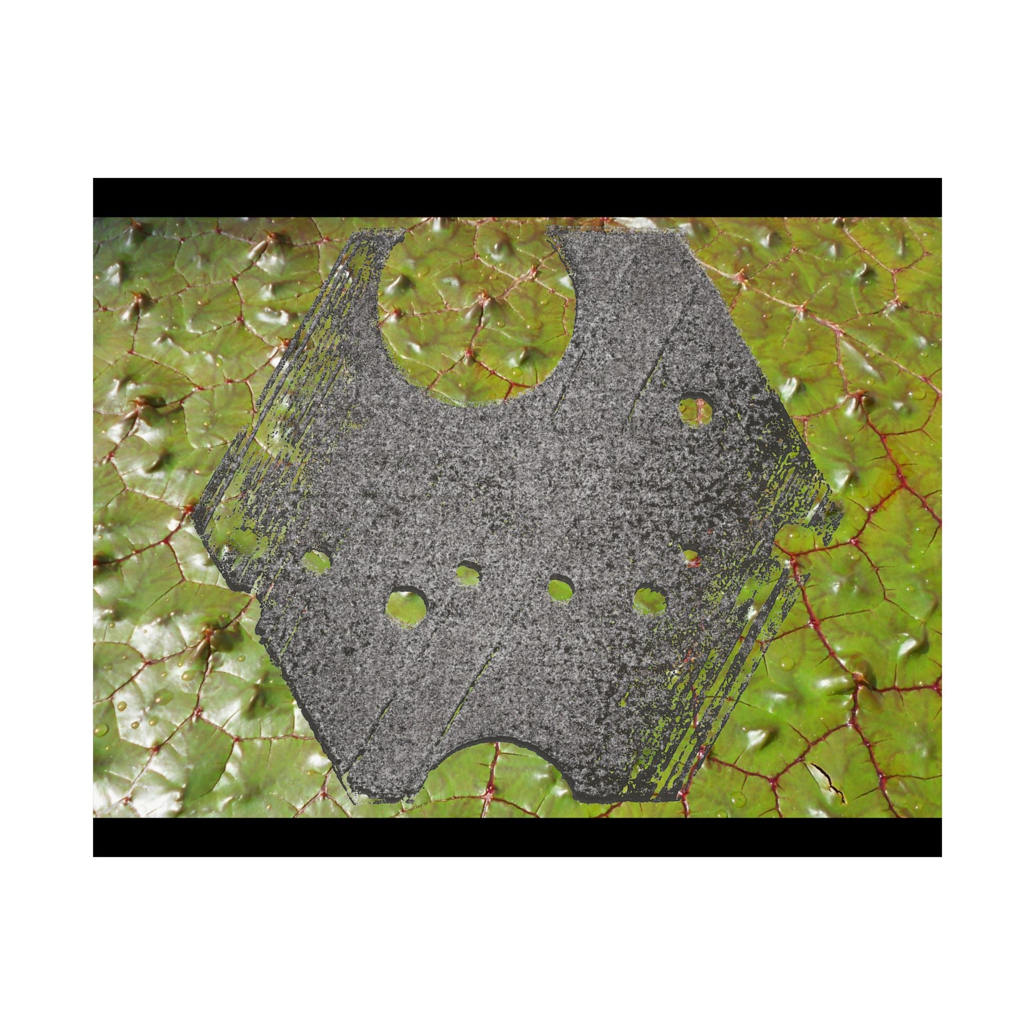 Abstracte geometrische bladstructuur matte poster | Horizontale wanddecoratie 