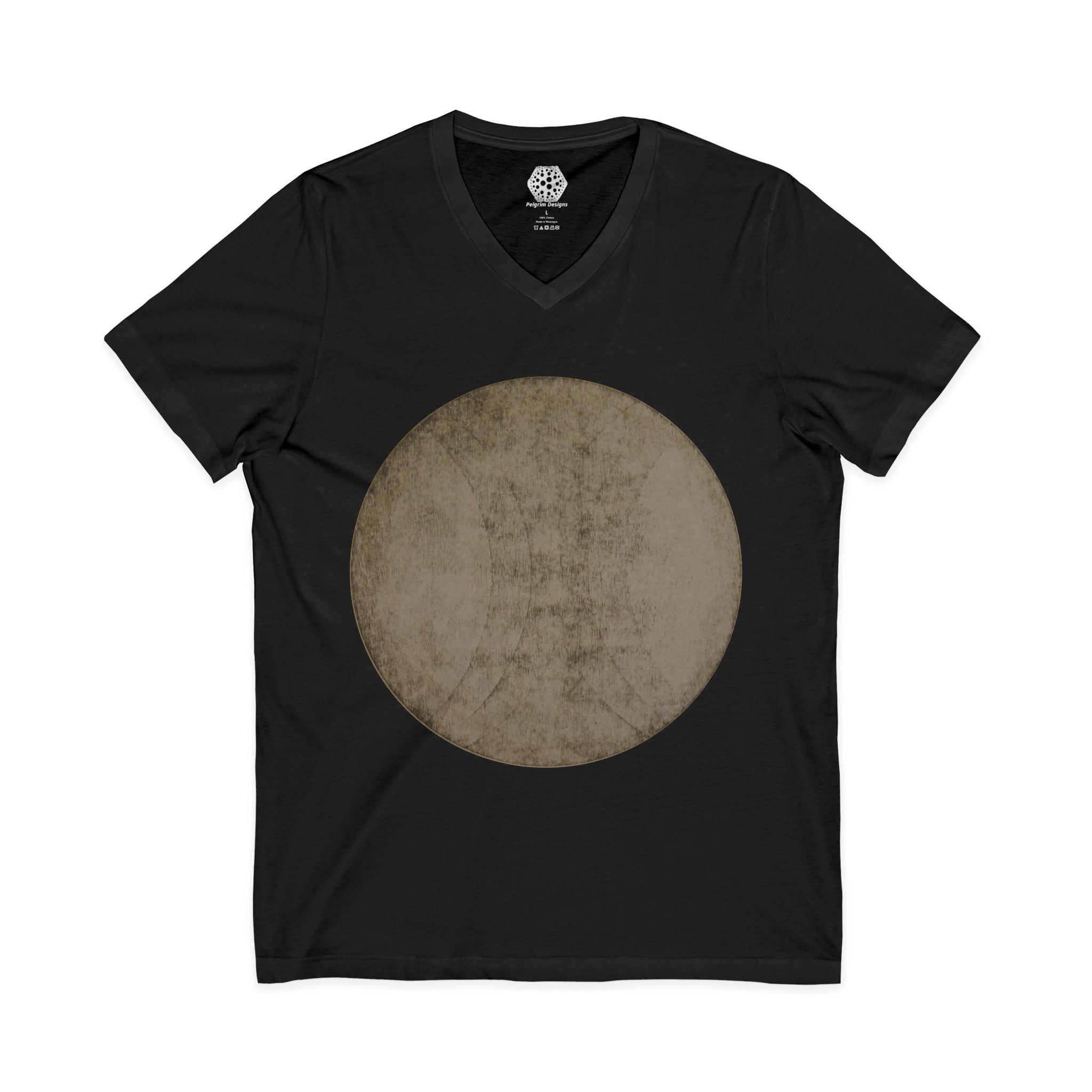 Vintage Moon Circle V-Neck Tee