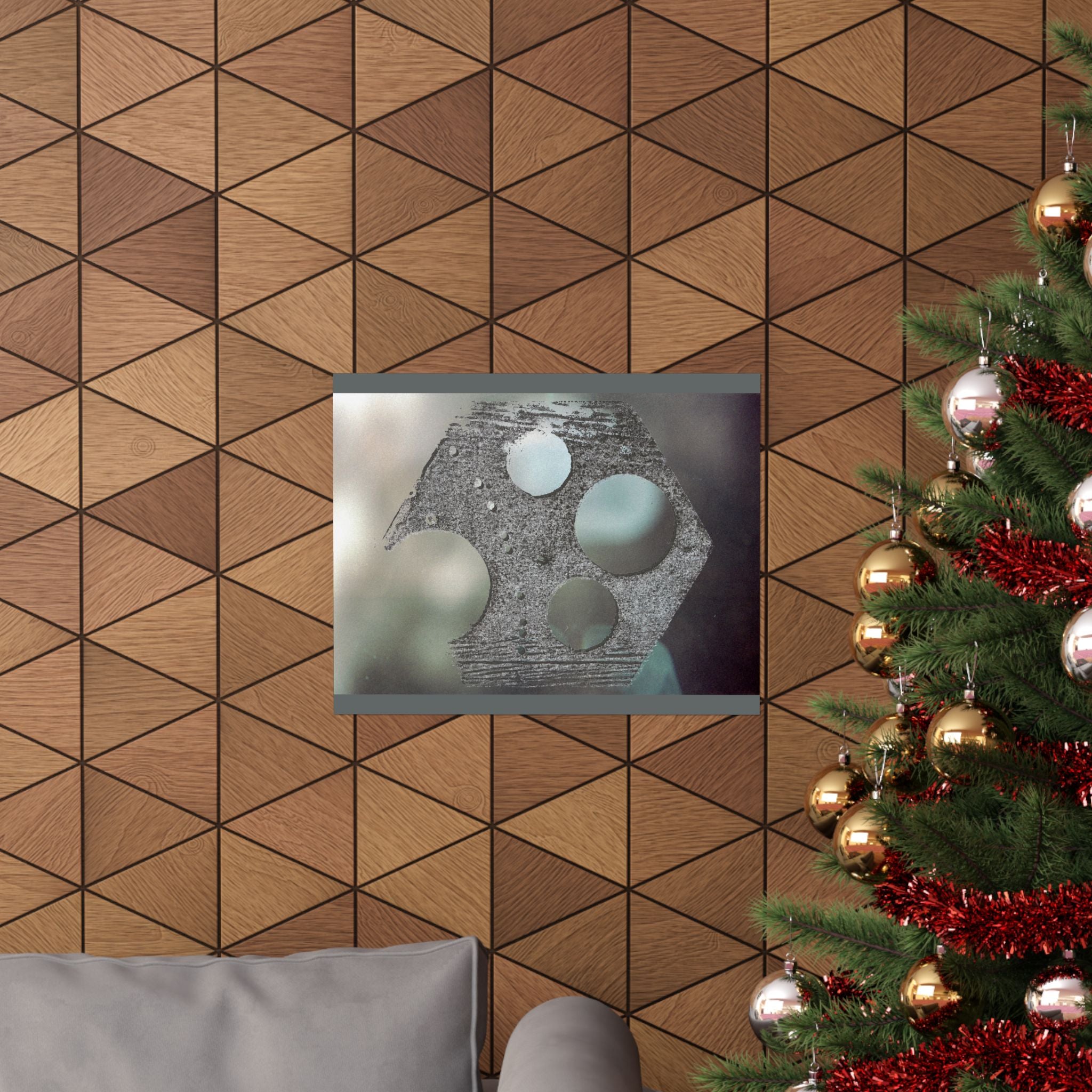 Abstract Geometric Texture Poster Matte Horizontal Poster | Modern Wall Art