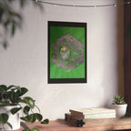 Hexagon Moss Orb Poster | Matte Vertical Botanical Wall Art