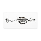 Minimalist Black & White Abstract Canvas Print — Organic Ink Wave Wall Art