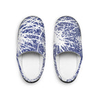 Blue Splatter Pattern Women's Indoor Slippers — Cozy House Shoes
