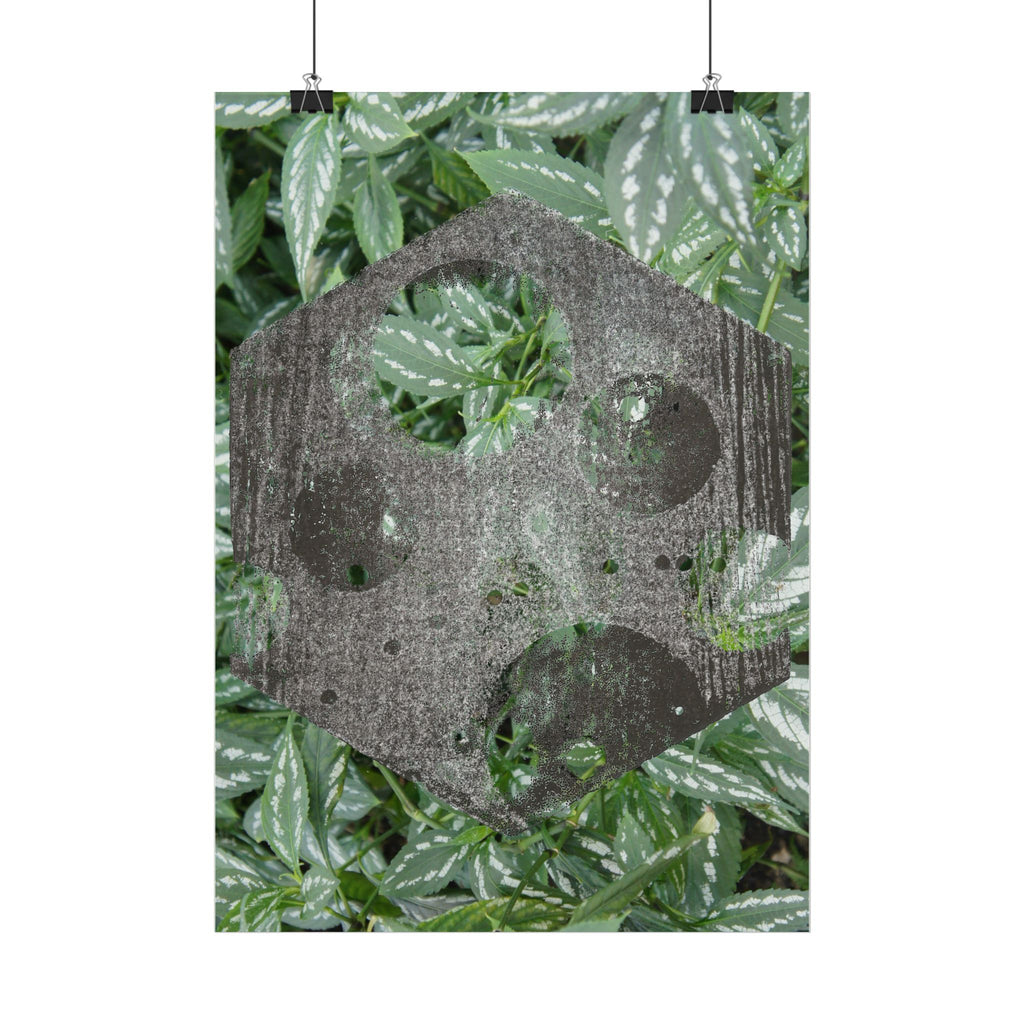 Botanische maanposter — verticale kunstprint 