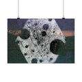 Abstract Moon Crater Matte Horizontal Poster — Surreal Celestial Art Print