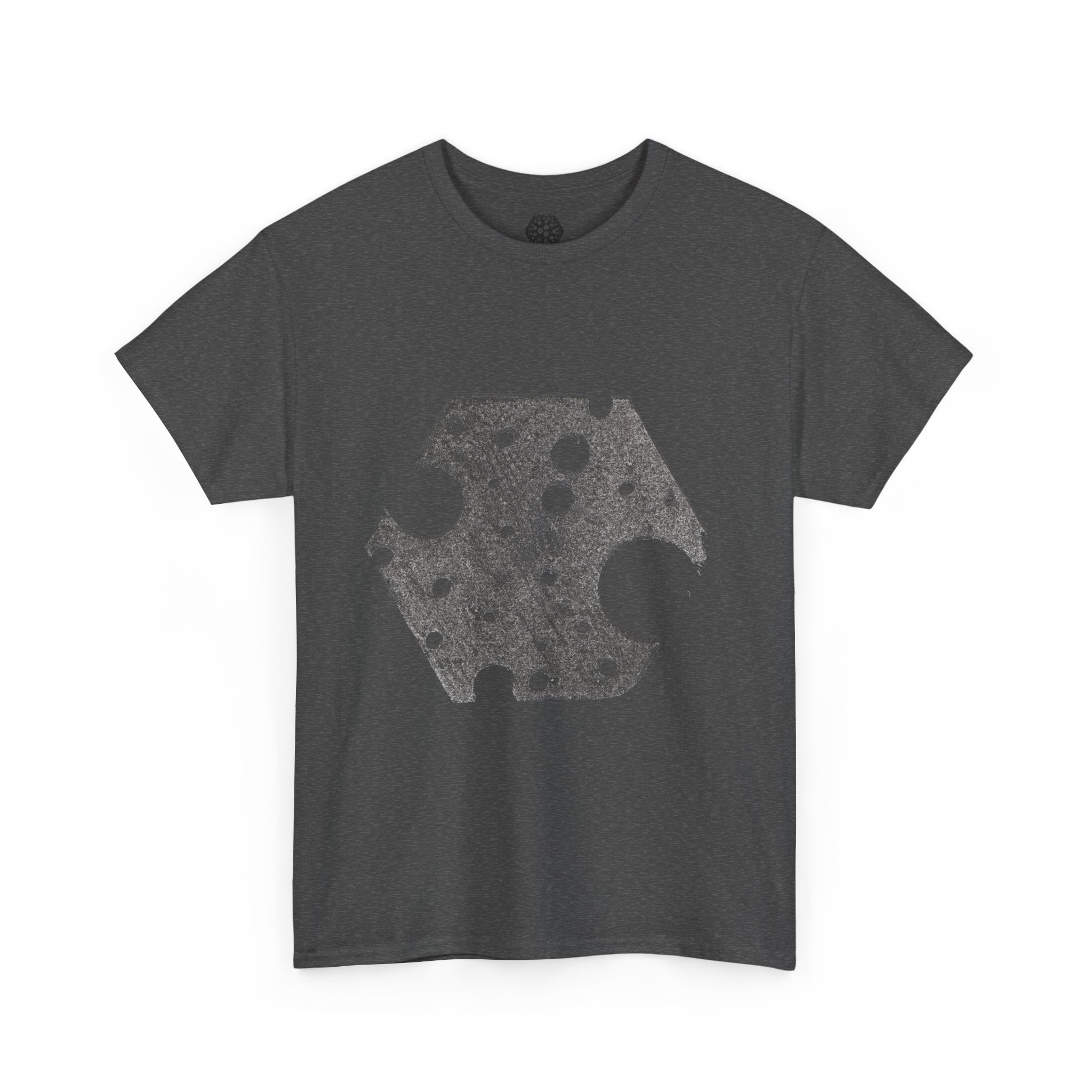 Hexagon Circles Graphic Tee — Digital Manual Print Art