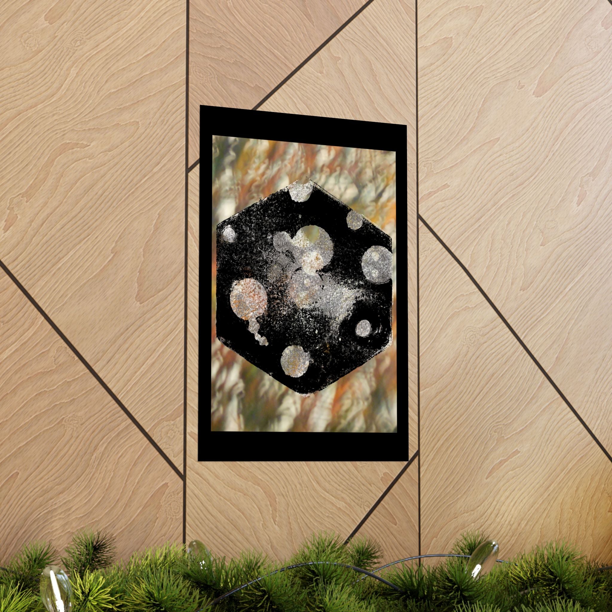 Matte Poster — Abstract Cosmic Hexagon Art Print