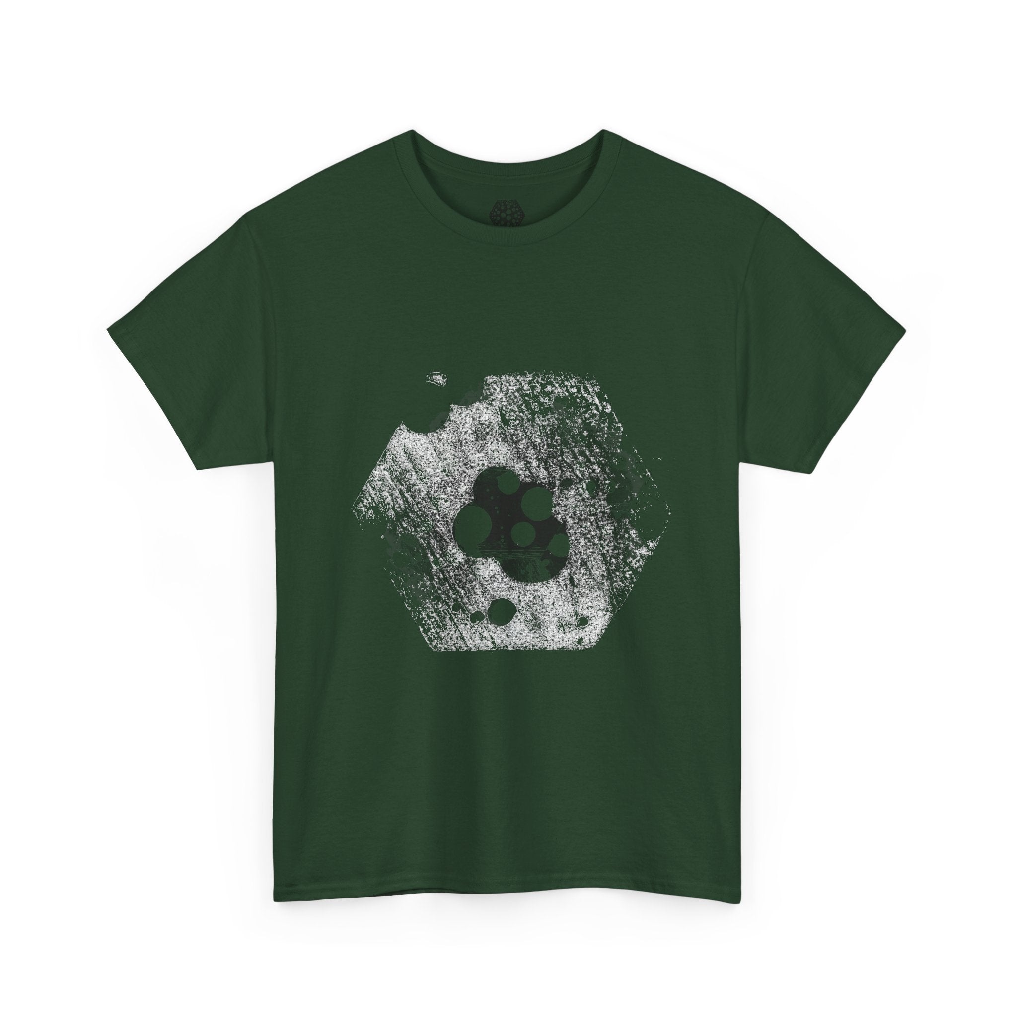 Hex Moon Graphic Tee — Distressed Space Cheese Vintage Astronomy T-Shirt