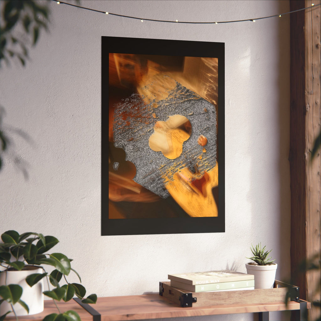 Abstract Texture Collage Matte Poster | Vertical Art Print