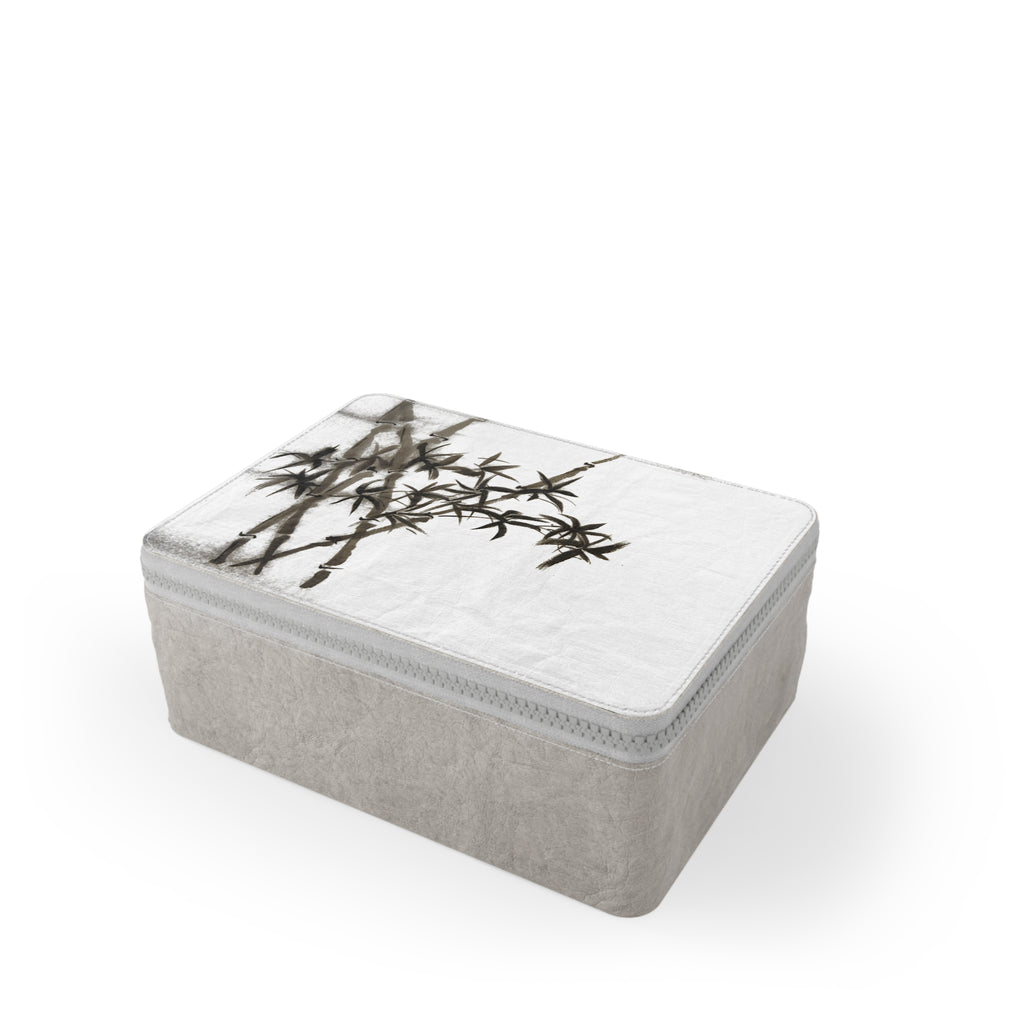 Bamboo Sumi-e Paper Lunch Bag — Minimalist Asian Ink Painting Lunch Tote