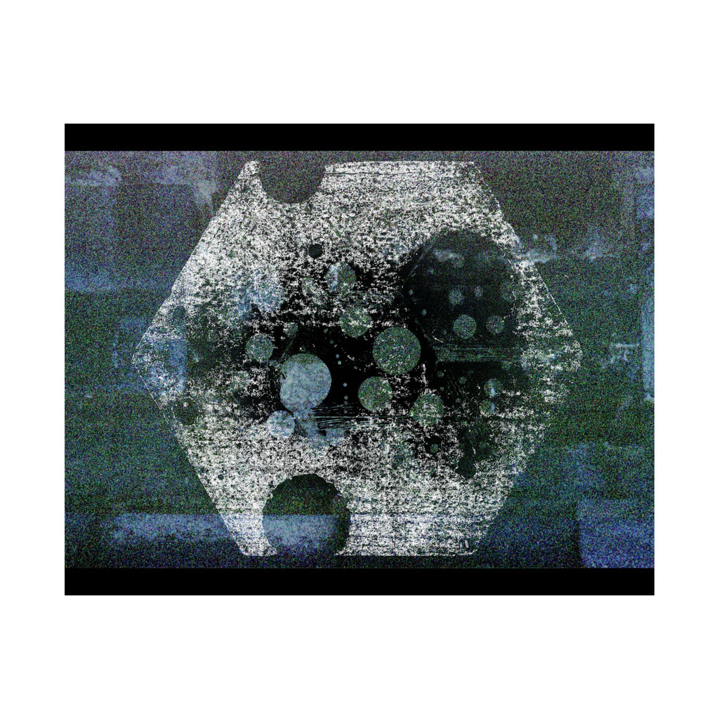 Abstract Geometric Matte Poster — Hexagon & Circles Art Print (Horizontal)