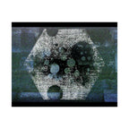 Abstract Geometric Matte Poster — Hexagon & Circles Art Print (Horizontal)