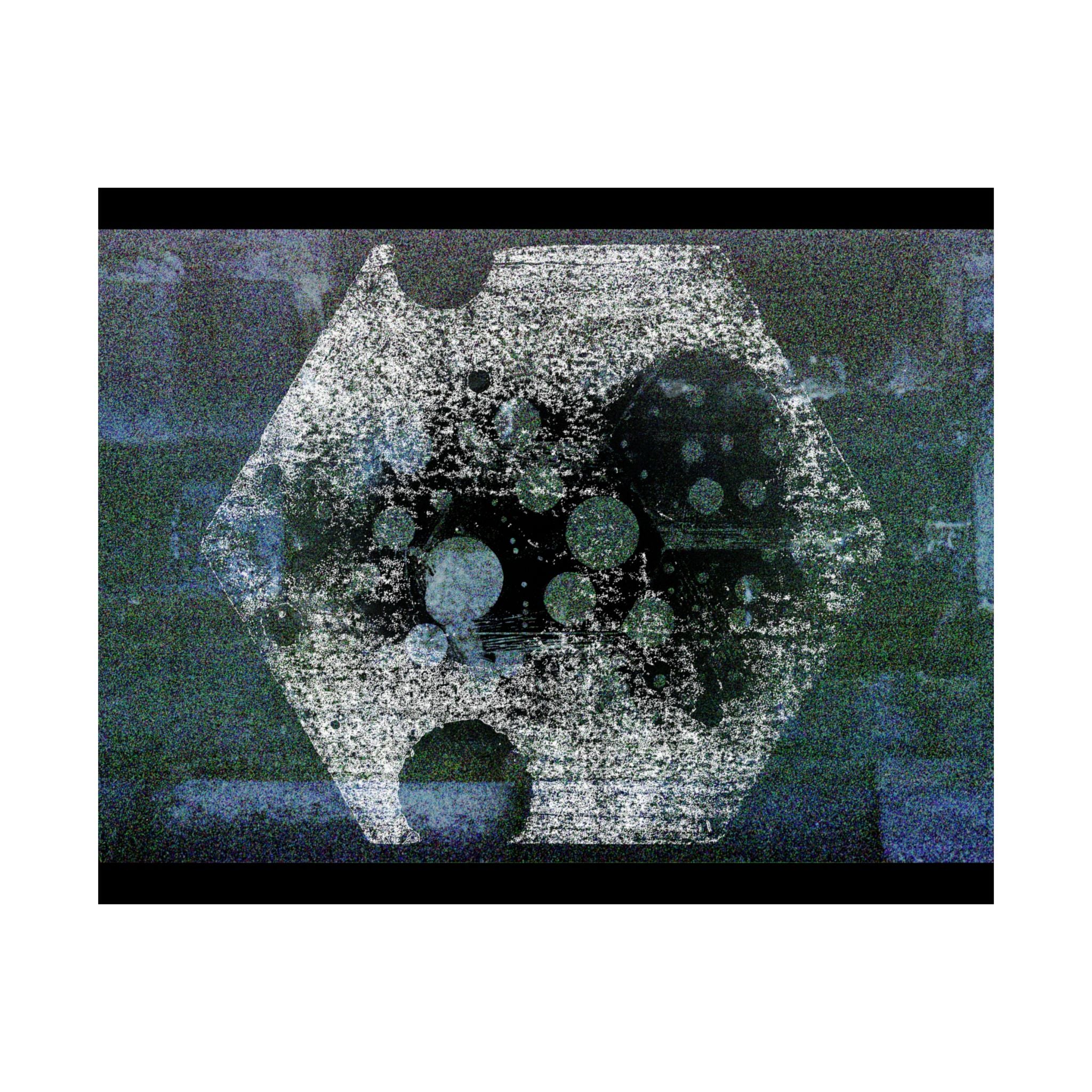 Abstract Geometric Matte Poster — Hexagon & Circles Art Print (Horizontal)