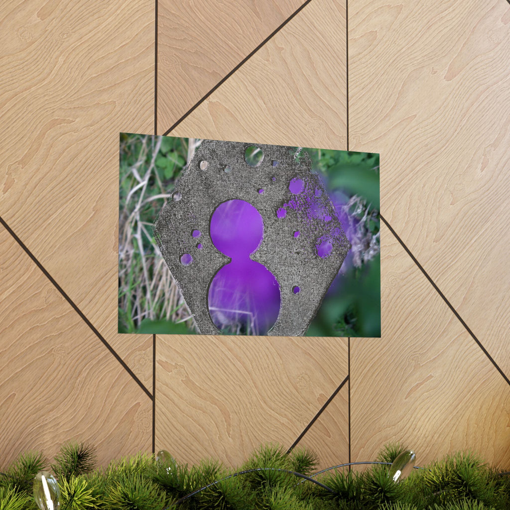 Paarse abstracte bokeh-uitgesneden poster | Matte horizontale poster 