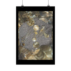 Abstract Wave Texture Matte Poster — Organic Stone & Water Wall Art