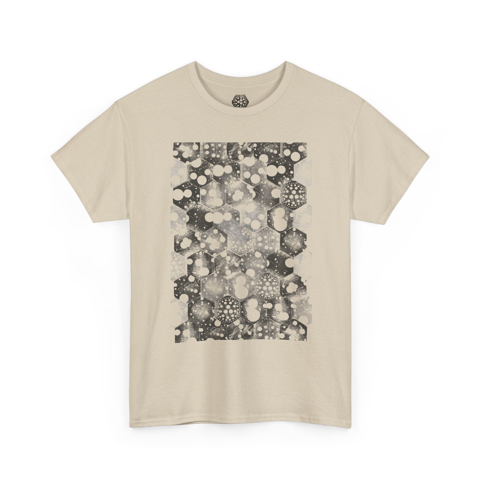 Hex Moon Graphic Tee — Distressed Space Cheese Vintage Astronomy T-Shirt