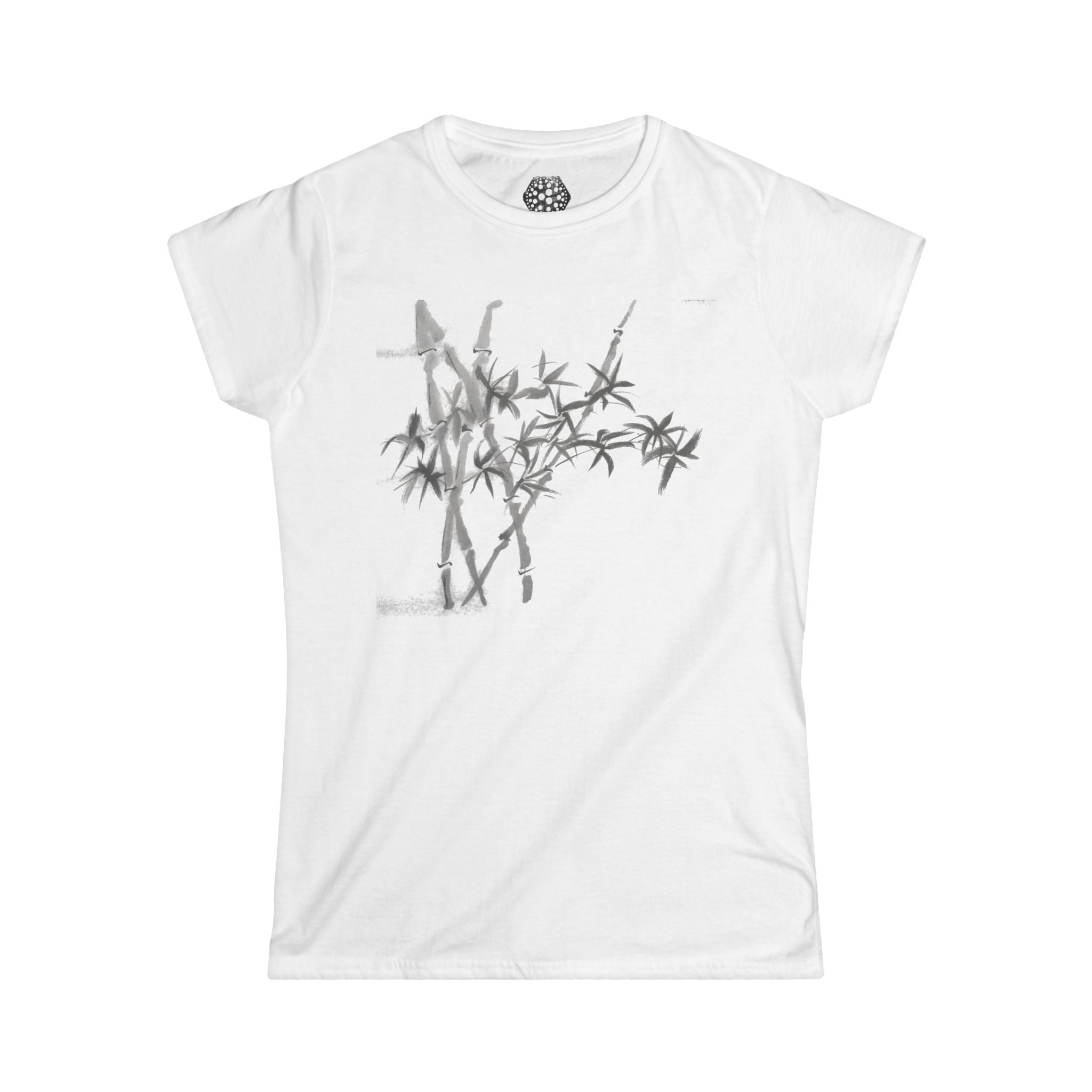 Women's Tee — Minimal Bamboo Ink Art T-Shirt