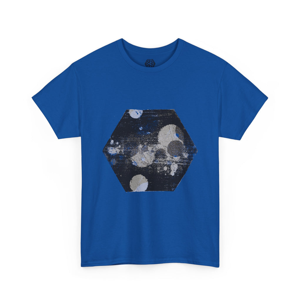 Hex Moon Graphic Tee Design Hex21 — Distressed Space Cheese Vintage Astronomy T-Shirt