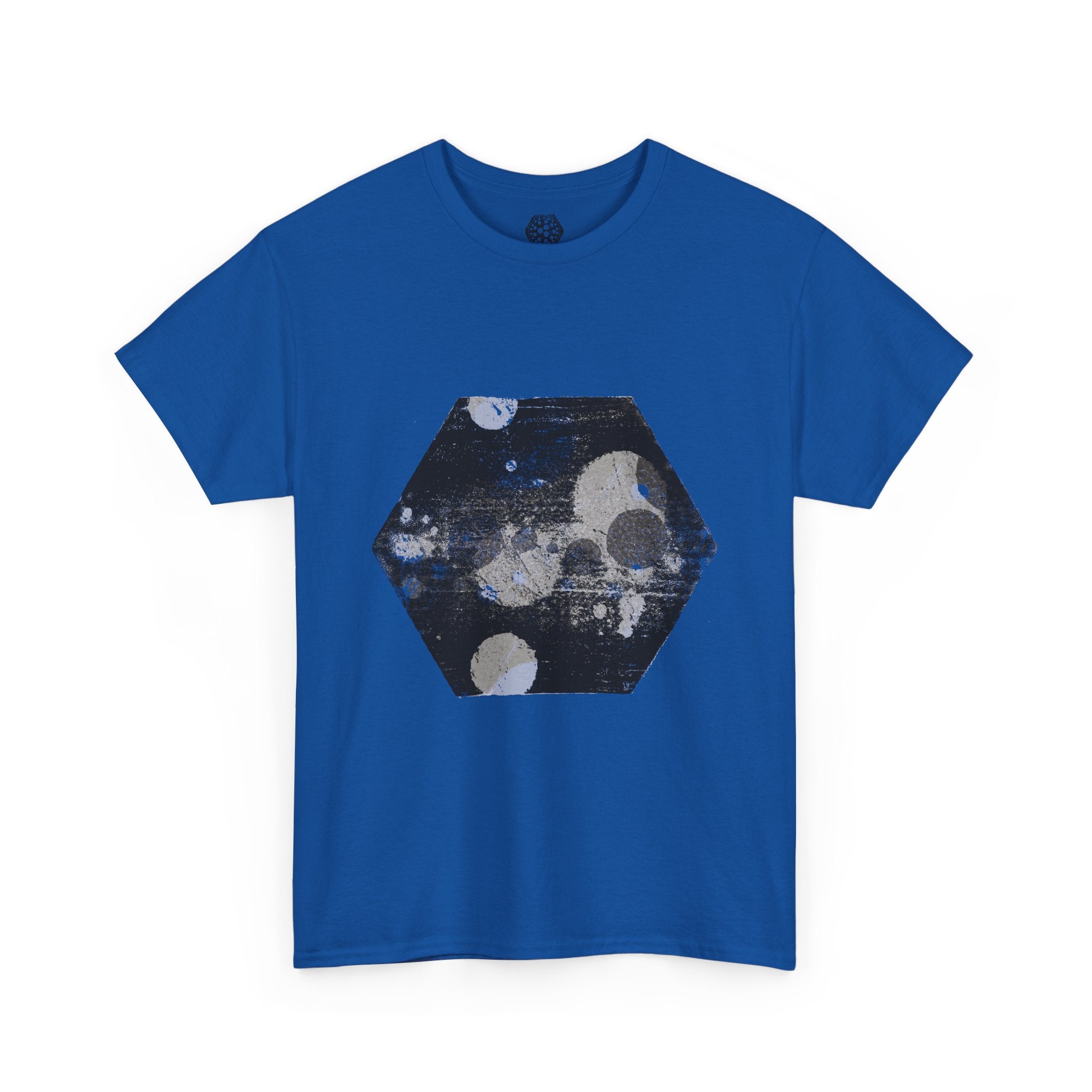 Hex Moon Graphic Tee — Distressed Space Cheese Vintage Astronomy T-Shirt