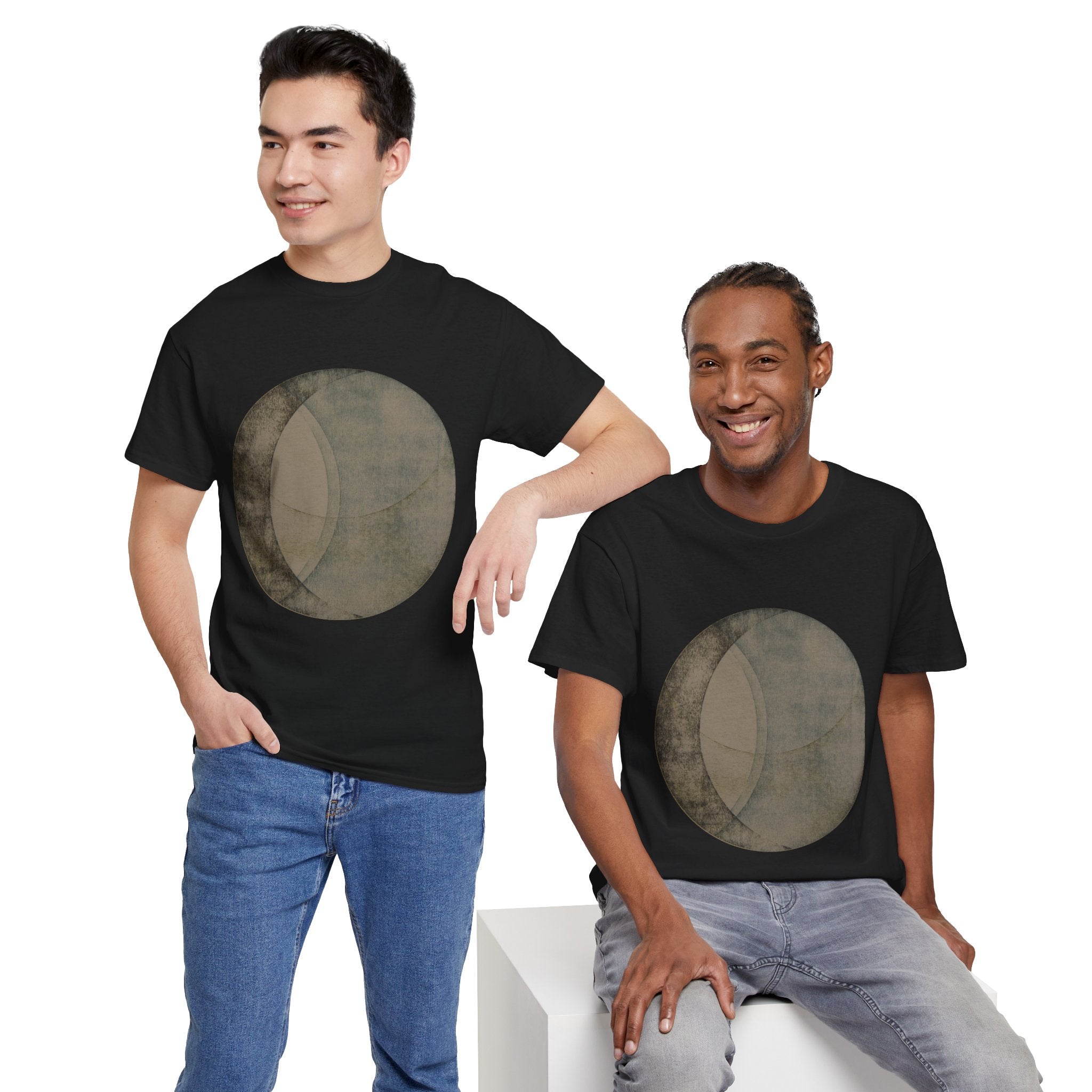 Moon Phase Circle Tee — Vintage Lunar Eclipse Graphic T-Shirt