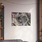 Abstract Cosmic Marble Matte Horizontal Poster — Surreal Lunar Texture Wall Art