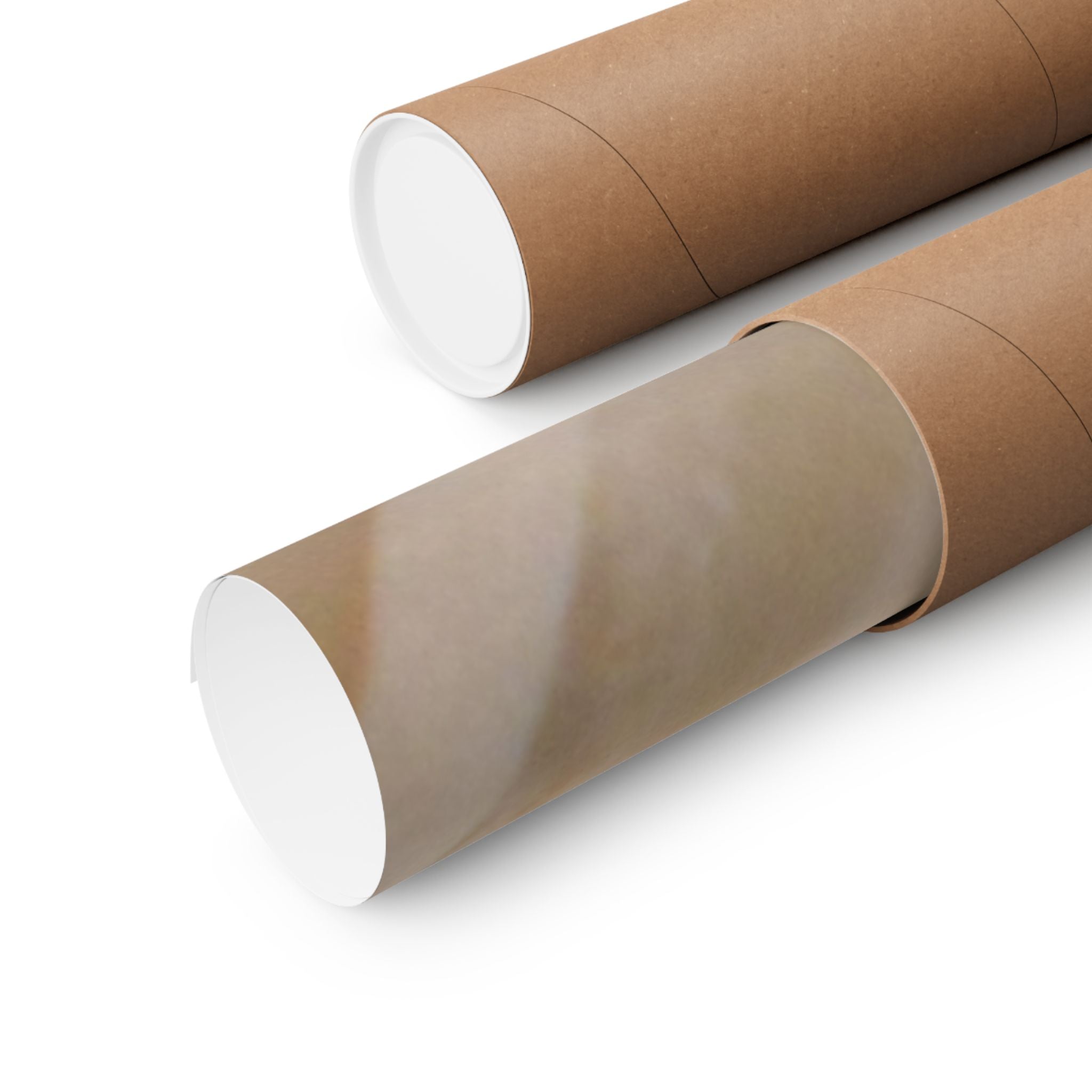 Abstracte zeshoekige uitgesneden matte horizontale poster — Neutrale beige textuur muurdecoratie 