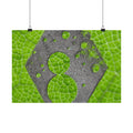 Bladstructuur nummer 8 poster, mat, horizontaal, groene botanische muurdecoratie 