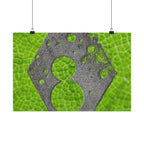 Bladstructuur nummer 8 poster, mat, horizontaal, groene botanische muurdecoratie 